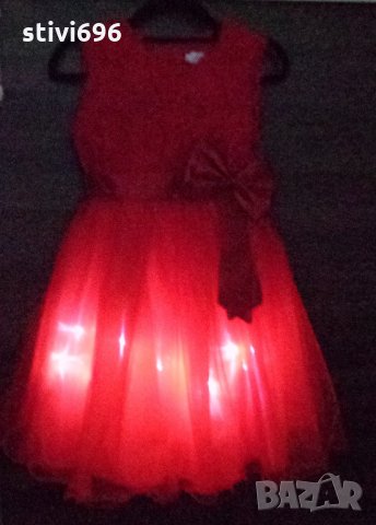 Детска рокля светеща, 7 цвята Размери 90 / 100 / 120 / 160, снимка 2 - Детски рокли и поли - 22343178