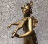 Голяма красива старинна статуетка LA MUSIQUE, снимка 3