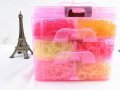 Kомплект XXXL Rainbow Loom Bands куфарче на 3 етажа с 4500 ластичета и пособия за плетене., снимка 3