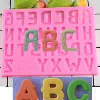 Букви Латиница азбука стичащи разтапящи се силиконов молд форма декорация торта фондан шоколад и др., снимка 1 - Форми - 24067415