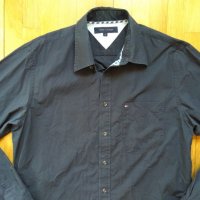 Намалена Tommy Hilfiger риза мъжка тъмносиня, снимка 2 - Ризи - 24854747