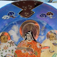 Японска декоративна чиния, снимка 4 - Антикварни и старинни предмети - 23184976