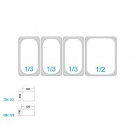 1. Хладилна поставяща се отгоре витрина 1,2 м х 0,4 м - за 3x 1/3 + 1x 1/2 GN-контейнер номер на арт, снимка 4 - Витрини - 11647933