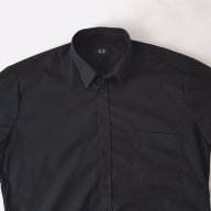 Черна мъжка риза Elite, М размер, снимка 9 - Ризи - 17956333