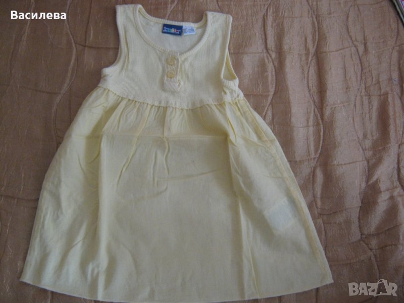 Жълта бебешка лятна рокля, размер 86-92, снимка 1