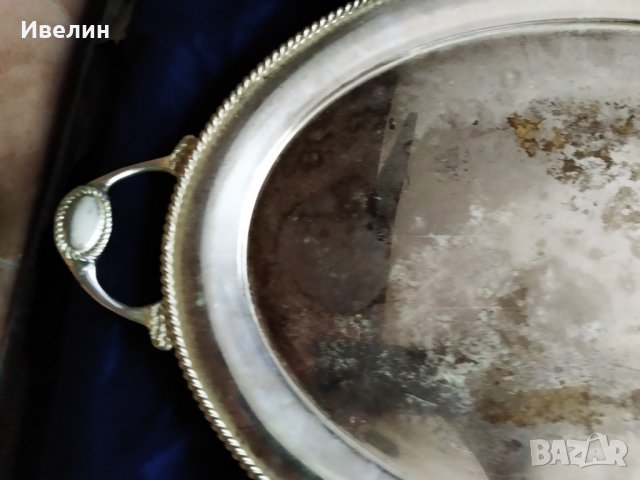 посребрена месингова табла арт деко, снимка 2 - Антикварни и старинни предмети - 25912809