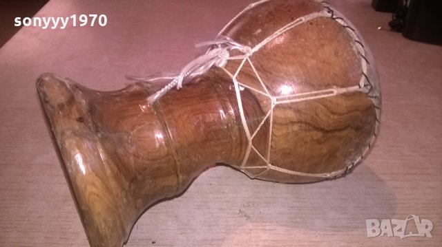 тарамбука-масивна-дърво/кожа-внос швеицария-18х13см, снимка 5 - Колекции - 24490986