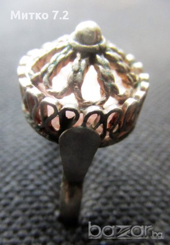 Старинен сребърен пръстен  - 2, снимка 5 - Пръстени - 17225565