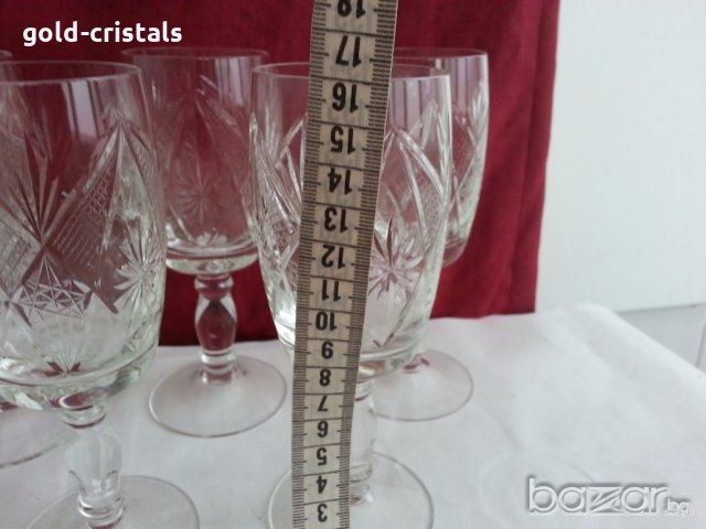 кристални чаши за вино , снимка 5 - Антикварни и старинни предмети - 20064069