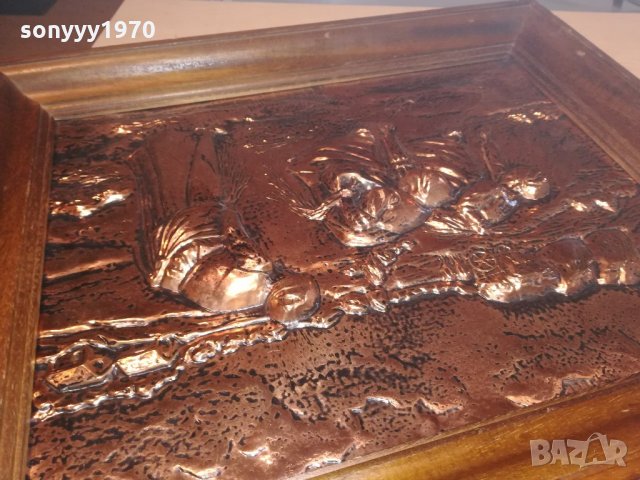 картина-релефна-мед/месинг-внос швеицария-52х43х5см, снимка 14 - Колекции - 21510771