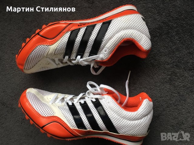 ADIDAS Techstar Allround 2 Track Spikes Shoes White Orange Black , снимка 7 - Маратонки - 25887535