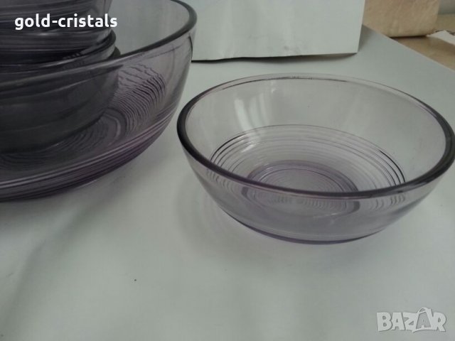 Стъклени купички и купа, снимка 8 - Антикварни и старинни предмети - 25525683