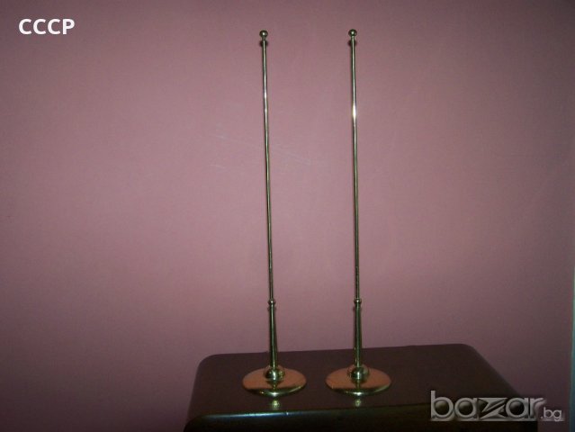 Стари месингови настолни пилони за знаме, снимка 3 - Други ценни предмети - 18586311