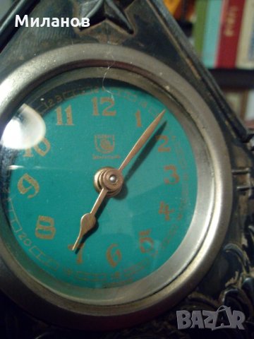 Немски механичен настолен часовник, снимка 6 - Антикварни и старинни предмети - 22879800