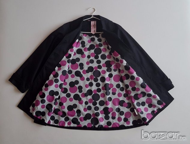 Страхотен черен тренч за девойка ,152 см. , снимка 3 - Други - 17115757