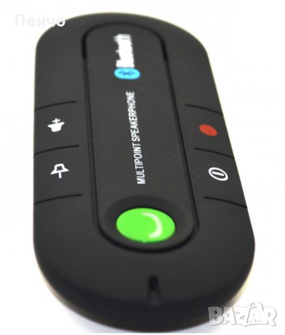 Безжичен Bluetooth свободни ръце за разговори по мобилен телефон в кола Hands Free предавател говори, снимка 2 - Слушалки, hands-free - 21614453