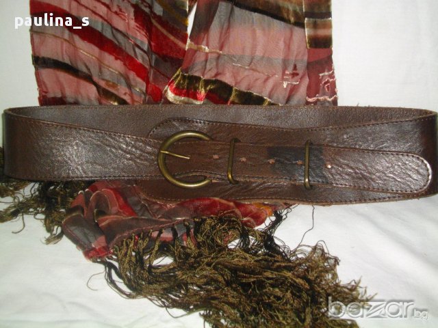 Два броя / Винтидж / Естествена кожа / Марков колан "WE" genuine leather / естествена кожа , снимка 3 - Колани - 14722265