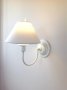 Шаби шик аплик с абажур-Бял ,модерна класическа винтидж лампа за стена с шапка,винтидж, снимка 5