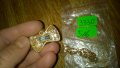 Позлатени папийонка и синджирче с Кристал -285 Медальон колие, снимка 1 - Колекции - 23981724