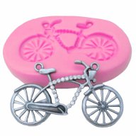  колело велосипед силиконов молд форма за украса декорация торта фондан сладки и др, снимка 1 - Форми - 15801662