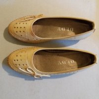 Дам.обувки-/изк.кожа/-№40-цвят-бежаво-жълти., снимка 2 - Дамски ежедневни обувки - 22385399