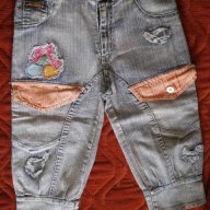 Дънков панталон 7/8 за момиче, нов, размер 3-4/години/ и 4-5/години/, снимка 1 - Детски панталони и дънки - 10726538