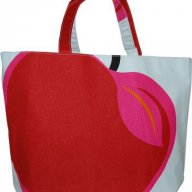 Чанта Nina Ricci Apple Red & Hot Pink Summer Canvas, оригинал, снимка 5 - Чанти - 11326588