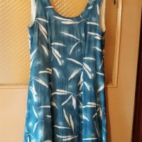 Дам.рокля-"Evelin Brandt"-/вискоза/-цвят-синя+бяло. Закупена от Германия., снимка 10 - Рокли - 22028691