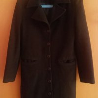 Черно дамско палто с подвижна пухена яка, размер 40 т.е. М, снимка 3 - Палта, манта - 19199925