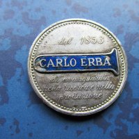 Стар сребърен медал - Carlo Erba, снимка 2 - Колекции - 23029092