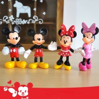 двойка Mickey Minnie Mouse PVC Мики и Мини Маус  топер играчки фигурки декорация торта украса, снимка 1 - Фигурки - 20551057