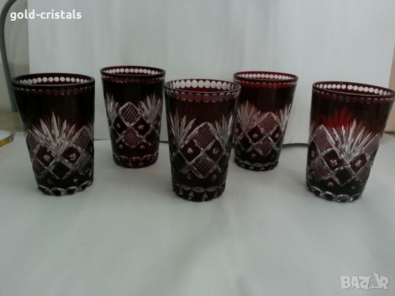 кристални чаши цветен кристал , снимка 1