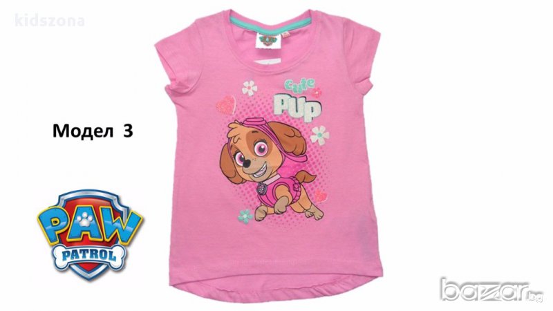 Нова цена! Детска тениска Paw Patrol за момиче за 3 и 5 г. - М1-3, снимка 1