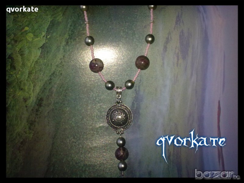 Колие плочка от турмалин, снимка 1