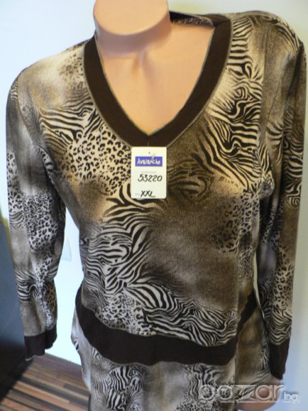 Avalanche XL-XXL тигрова дамска блуза дълъг ръкав тигрови женски блузи дълги ръкави, снимка 1