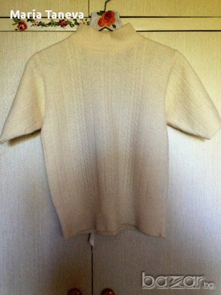 Дамска полуполо блуза с къс ръкав, снимка 1