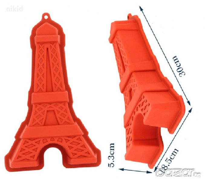 Огромна Айфелова кула силиконова форма тава за кекс сладкиш желе и др, снимка 1
