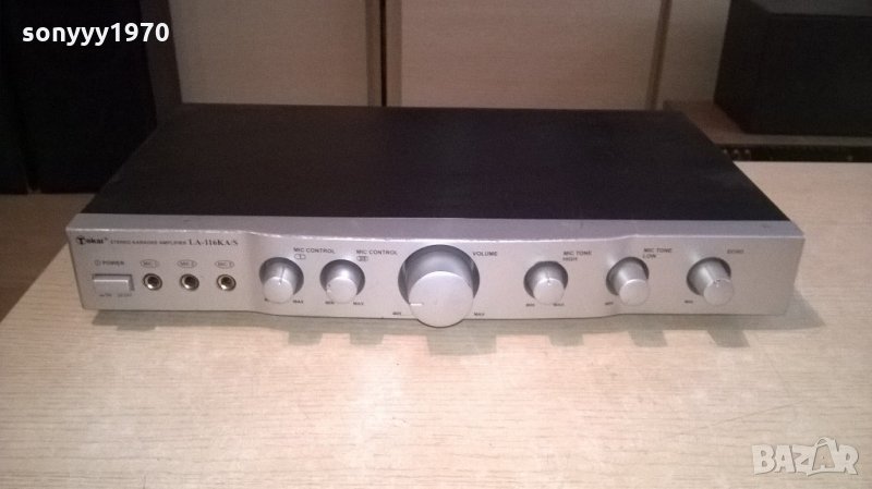 tokai la-116ka/s-stereo karaoke amplifier-внос швеицария, снимка 1