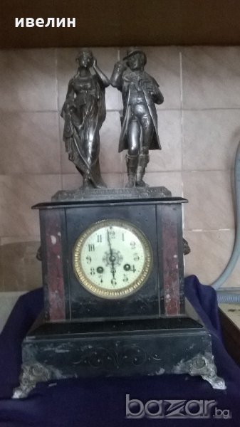 стар каминен часовник от края на 19 век, снимка 1