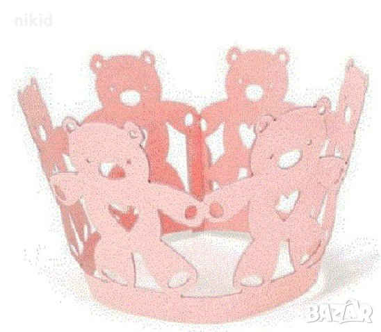 10 бр мечета в розово декори декорация за мъфини кексчета дантела кошнички, снимка 1