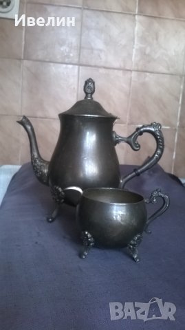 посребрен бароков сервиз 