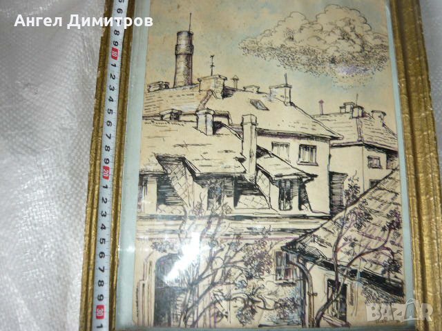   Смесена техника картина Илка Савова 1958 г. , снимка 6 - Картини - 22226013