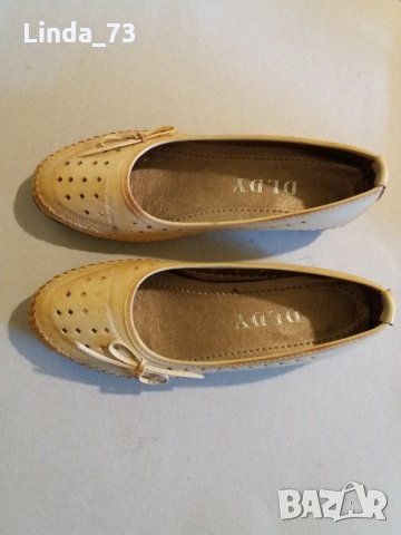 Дам.обувки-/изк.кожа/-№40-цвят-бежаво-жълти., снимка 2 - Дамски ежедневни обувки - 22385399