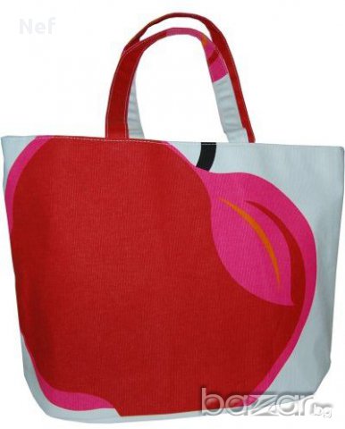 Чанта Nina Ricci Apple Red & Hot Pink Summer Canvas, оригинал, снимка 5 - Чанти - 11326588