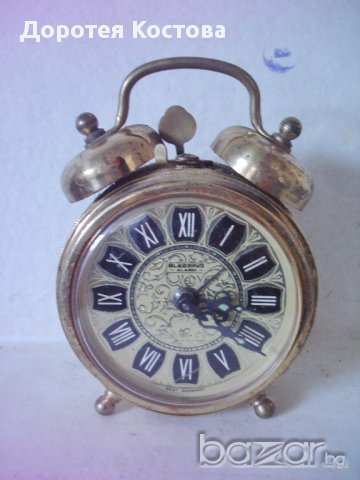 Стар бронзов часовник - работещ, снимка 1 - Антикварни и старинни предмети - 13483735