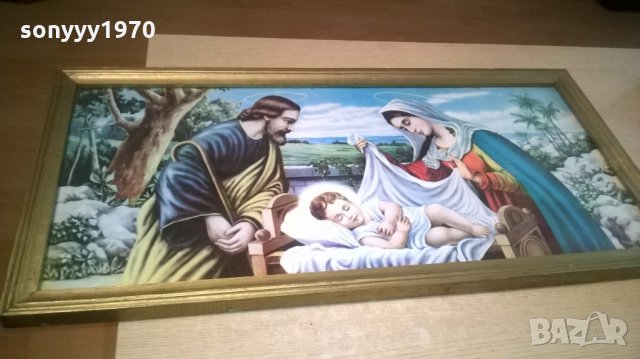 красива картина в златна рамка с стъкло-внос франция, снимка 5 - Колекции - 25386482