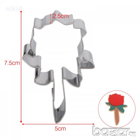 Цяла Роза метален резец форма украса торта фондан бисквитки сладки