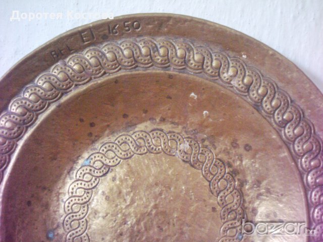 1650 Стара бронзова фруктиера , снимка 2 - Антикварни и старинни предмети - 10407110