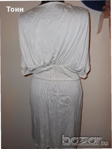 Прохладна златиста рокля + колан , снимка 4 - Рокли - 19946556