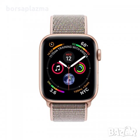 APPLE WATCH GOLD ALUMINUM CASE WITH PINK SAND SPORT LOOP 40MM SERIES 4 GPS, снимка 2 - Смарт гривни - 23337997